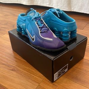 NIKE X Martine Rose shox blue and purple size 9.5 . NEVER BEEN WORN!
